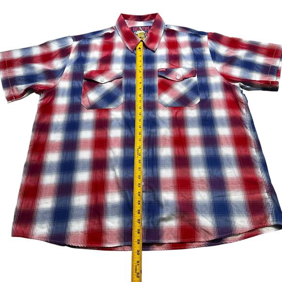 Dixxon Flannel Co. All Star 3XL Bamboo Blue Plaid Short Sleeve Mens Casual - Picture 5 of 13